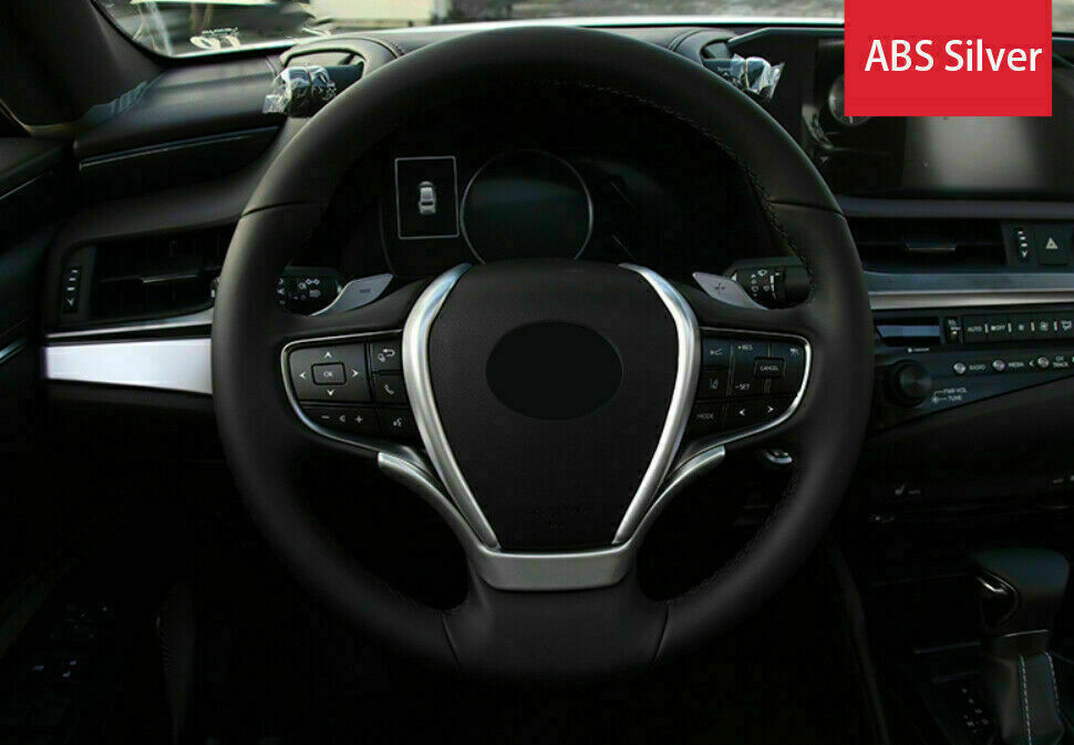 for Lexus ES350/300h/250 2019-22 Matte Silver Steering Wheel Moulding Strip Trim