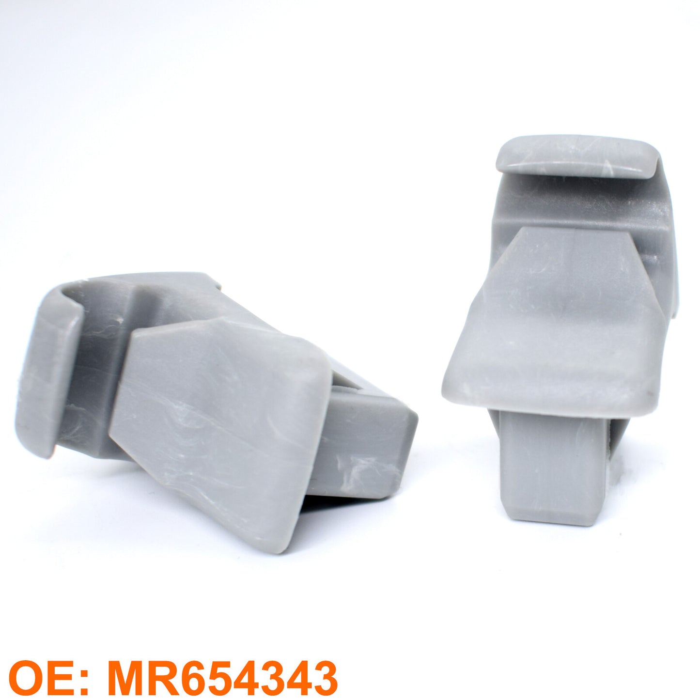 2pcs Sun Visor Clip Holder Hook Gray for Mitsubishi Lancer Outlander ASX Hanger