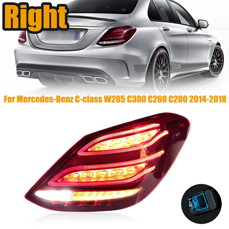 Right Tail Light Lamp Rear Brack Lamp for Mercedes-Benz C-class W205 2014-2018