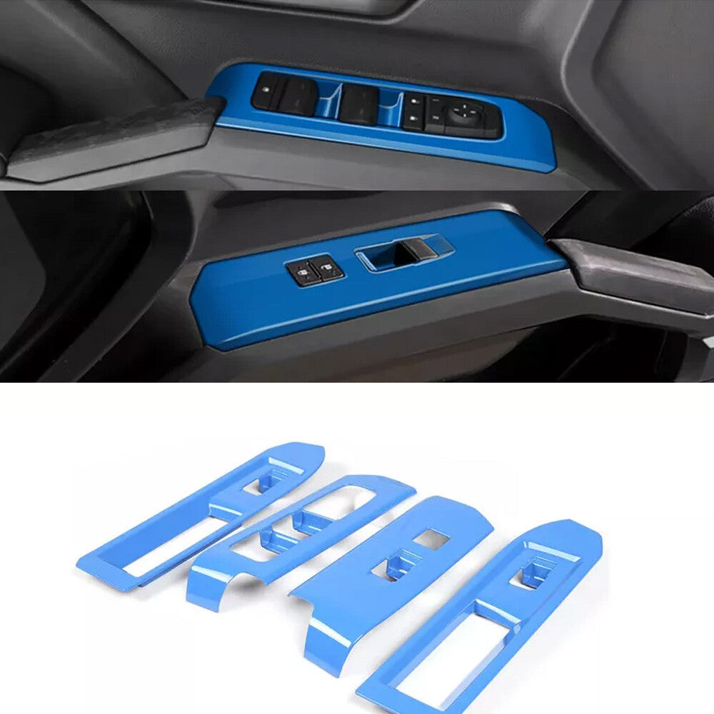 15 Pcs ABS Blue Interior Accessories Kit Cover Trim for Toyota Tacoma 2024-202oP
