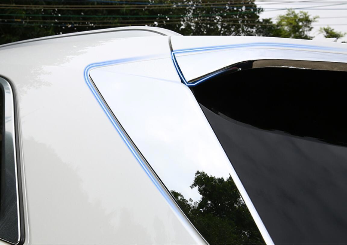 for Cadillac XT5 2016-22 Chrome ABS Rear Trunk Window Triangle Wing Cover Trim4