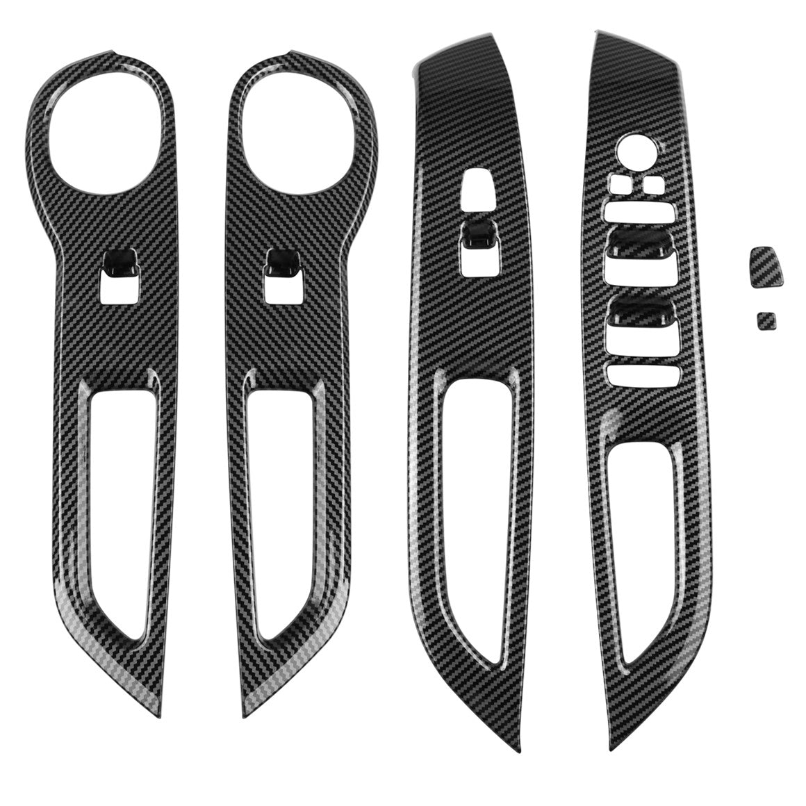 for Hyundai Santa Cruz 2022 4PC Carbon Fiber Window Lift Panel Switch Cover Trim