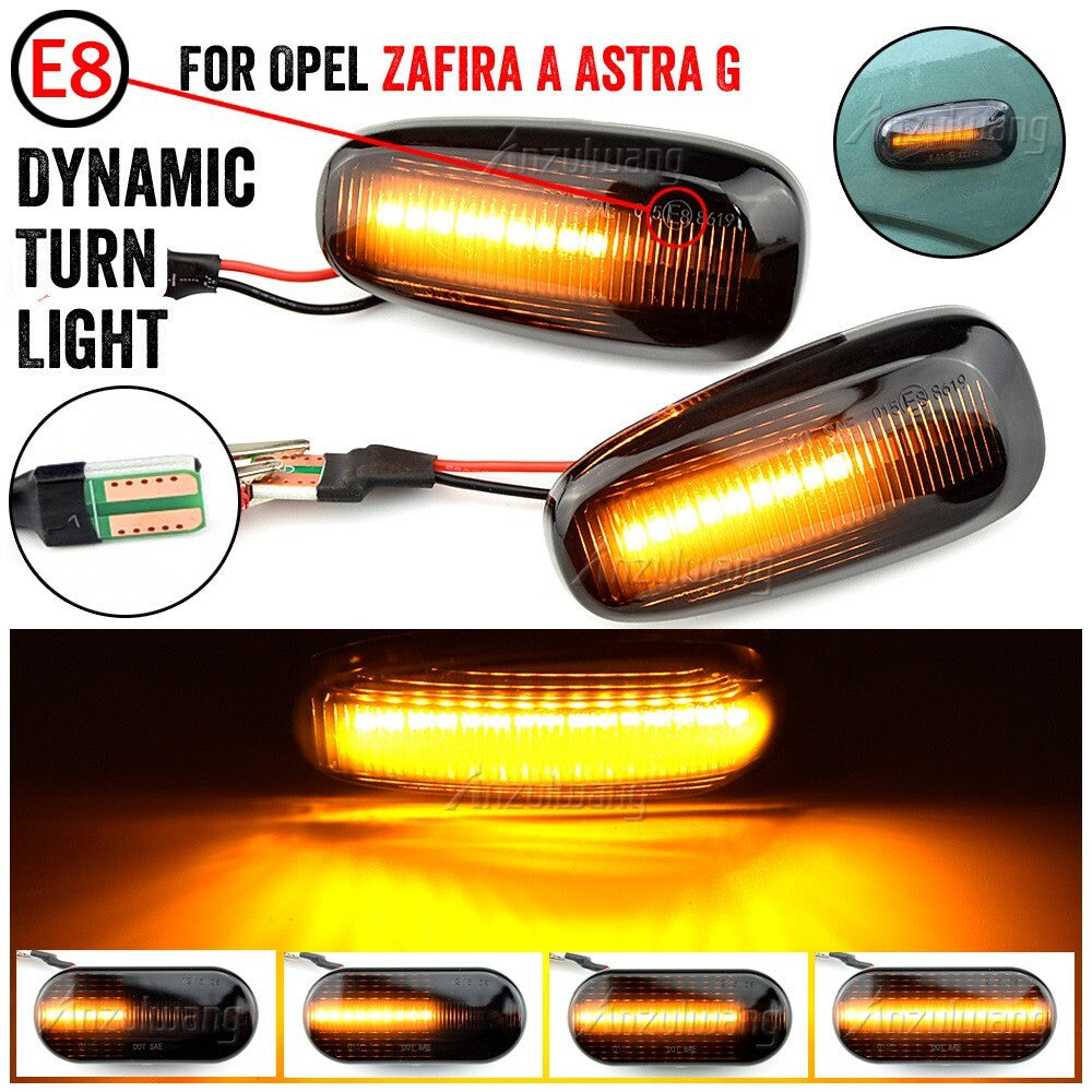 Dynamic Side Marker Turn Light for Opel Zafira A 1999-2005 Astra G 1998-2009