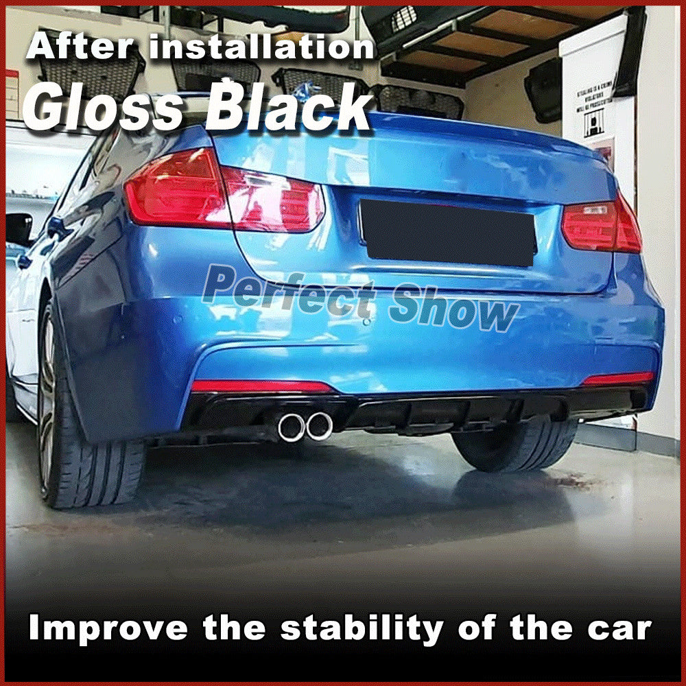Gloss Black Rear Bumper Diffuser Lip for BMW for BMW F30 325i 335i M-Sport 2012-2018