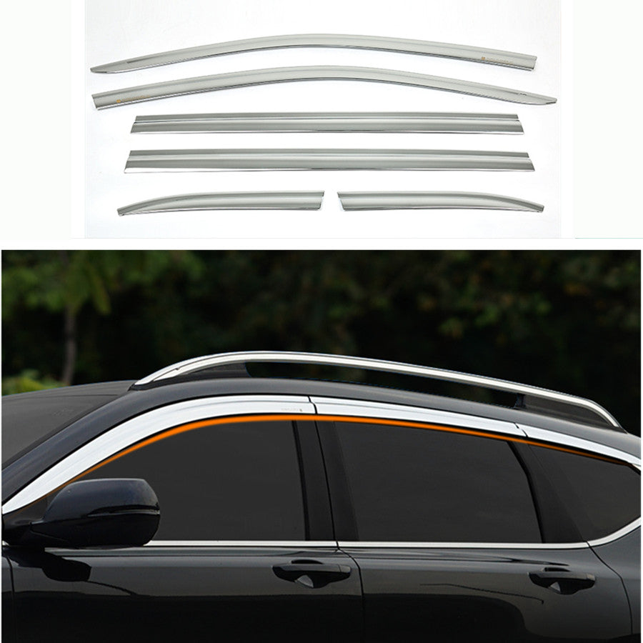 6Pcs for Honda CR-V CRV 2017-2022 Chrome Window Visor Vent Shades Sun Rain Guard