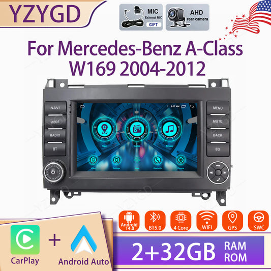 for Mercedes for Benz A-Class W169 2004-2012 Android 7 Car Stereo Radio Carplay GPS