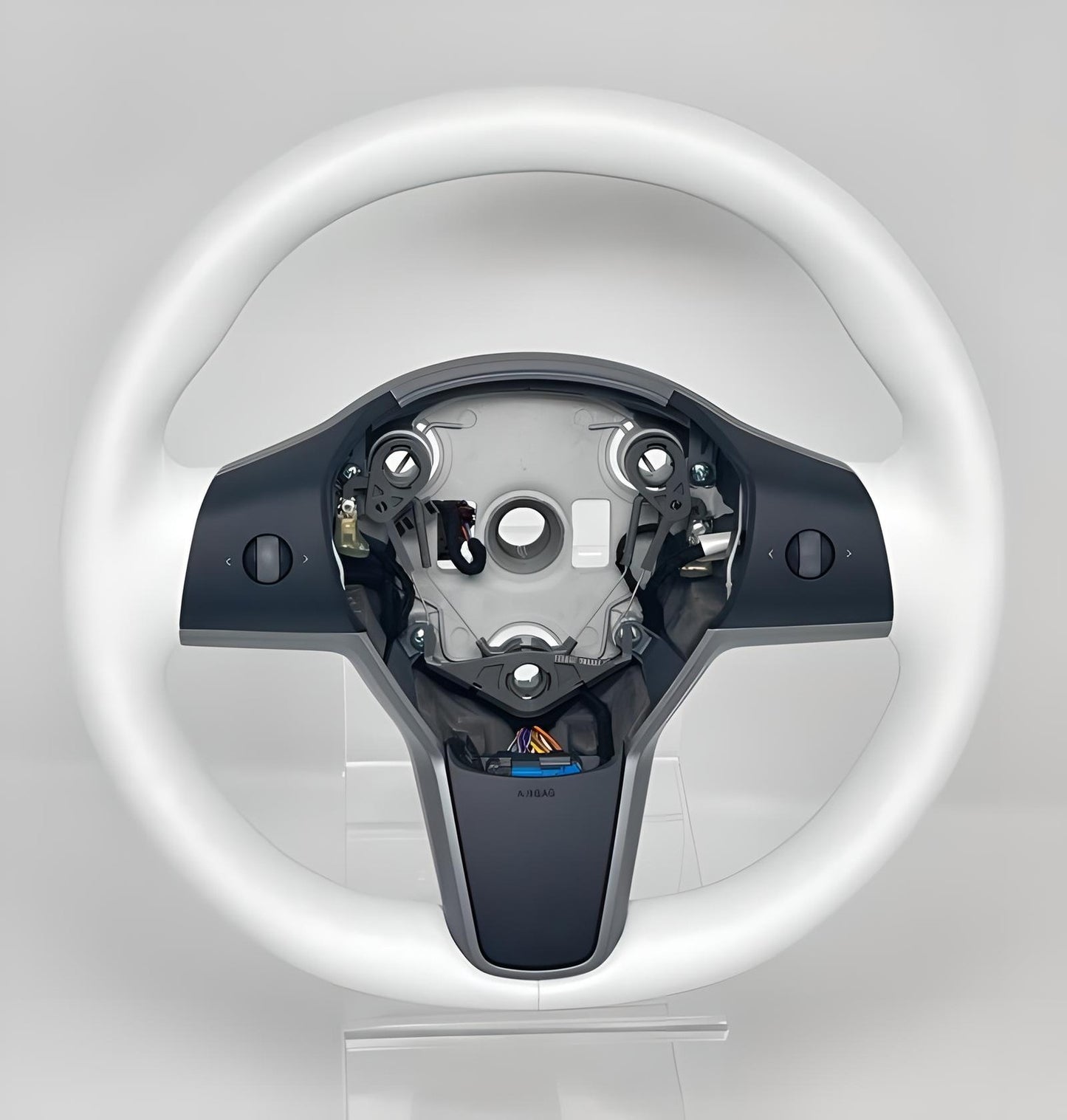 White Steering Wheel for Tesla for Model 3 Y Driver W/ Heated Leather 1490214-00-B