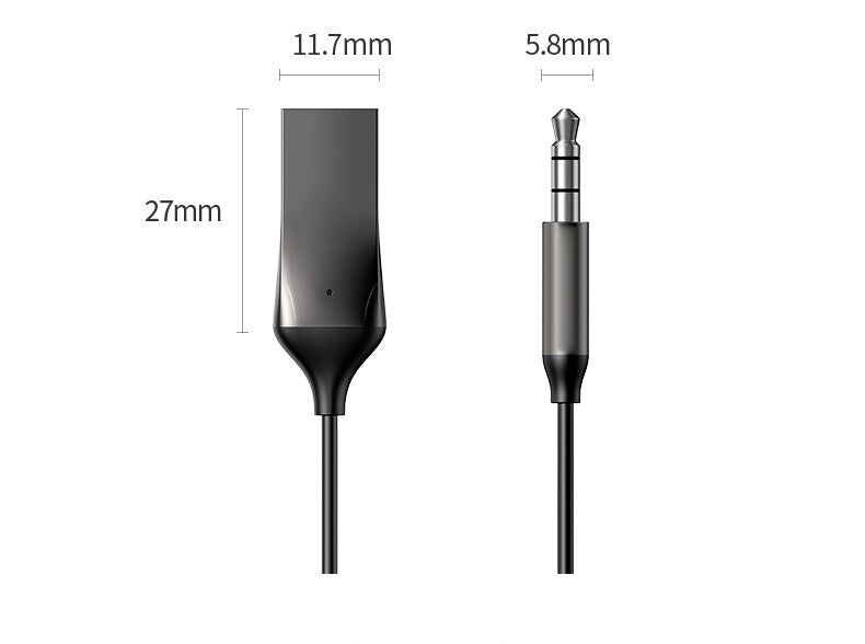 3.5mm Bluetooth 5.0 Adapter AUX Cable USB Jack Wireless Receiver For Car Audio