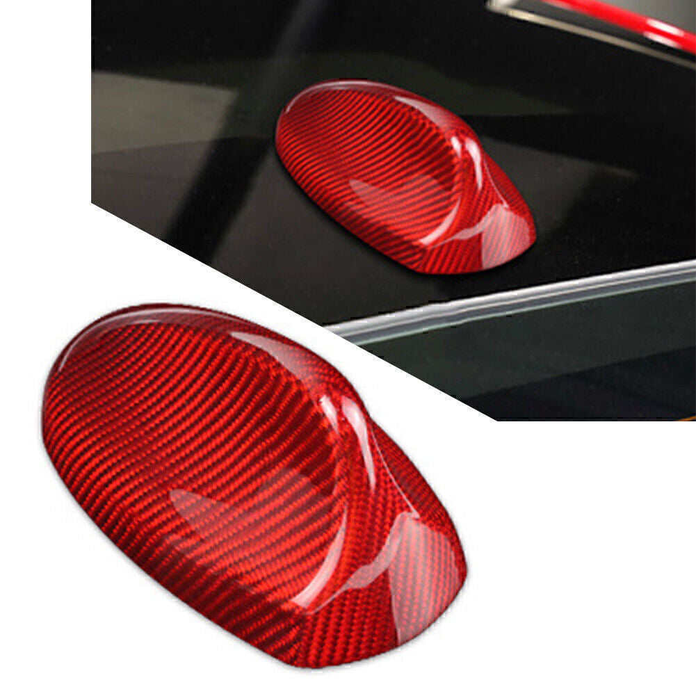 Carbon Fiber Shark Fin Antenna Cover Sticker Fit for Alfa Romeo Giulia for Stelvio Red