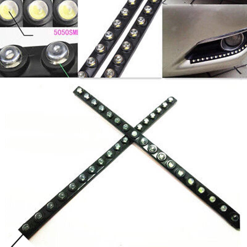 2Pcs Car 18LED Waterproof DRL Lamp for Eagle Eye Daytime Running Flexible LED Light