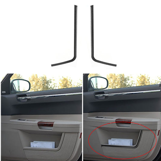 2X Carbon Fiber Front Door Storage Accent Cover Trim for Chrysler 300 2005-2007