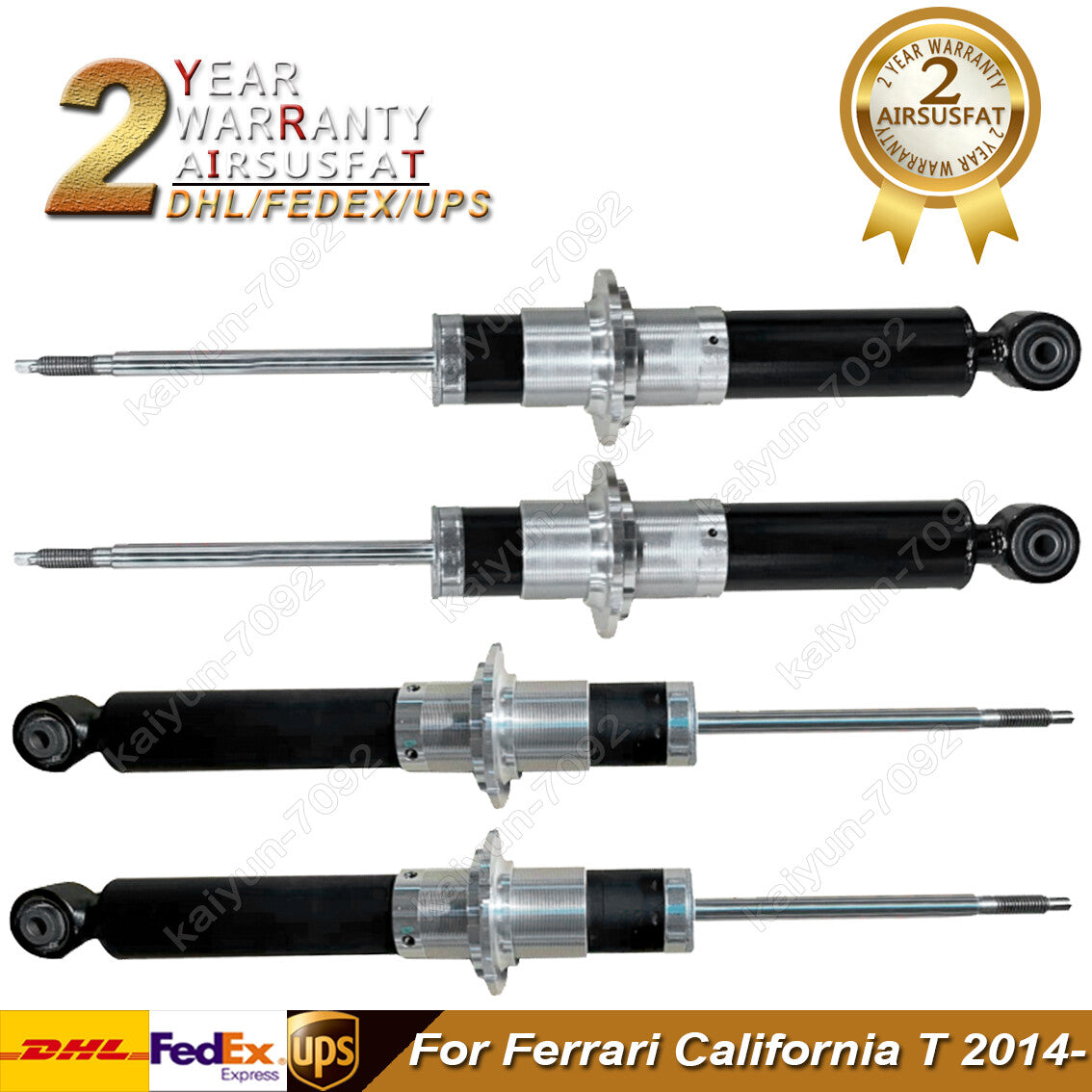 4x Front Rear Strut Shock Absorbers for Ferrari California T 2014- w/o Magnetic