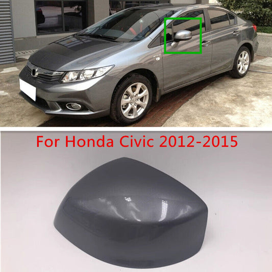 Dark silver Left Mirror Cover for Honda for Civic 2012-15 Rearview Mirror Shell Cap