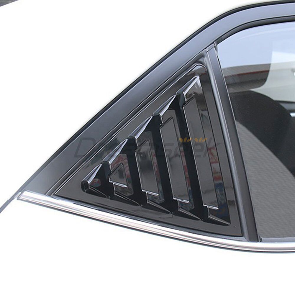 Gloss Black Quarter Window Louver Shutter Vent Trim for Toyota for Corolla 14-2019