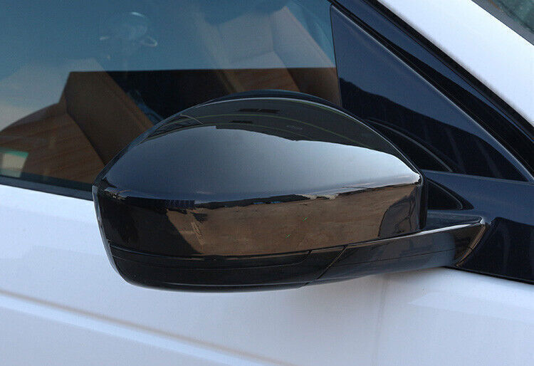 For LR Discovery Sport 15-19 Gloss Black Side Rear View Mirror Cap Cover Trim 2X