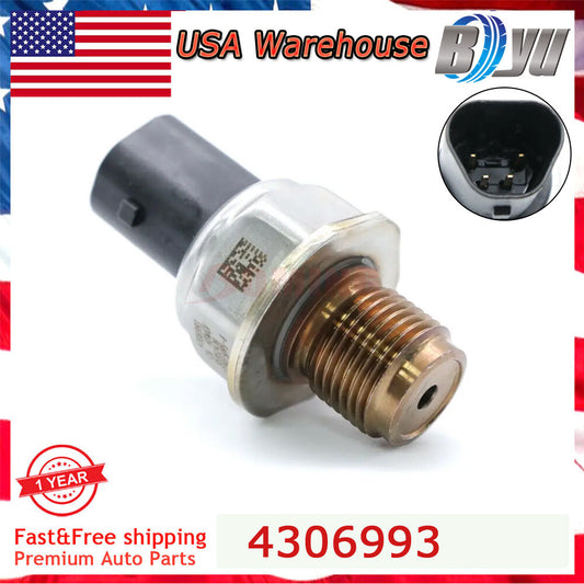 New 4306993 FUEL RAIL PRESSURE SENSOR for DODGE 6.7L 2013 - 2018