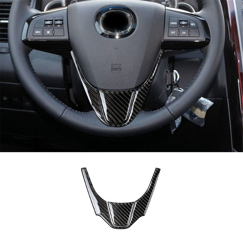Carbon Fiber Interior Steering Wheel Chin Cover Trim for Mazda CX-9 2010-2015