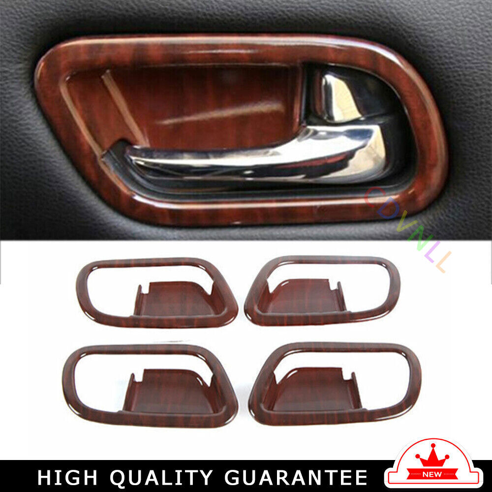 Inner Door Handle Bowl Cover Trim for Nissan Armada Y62 2017-20 Red Wood Grain