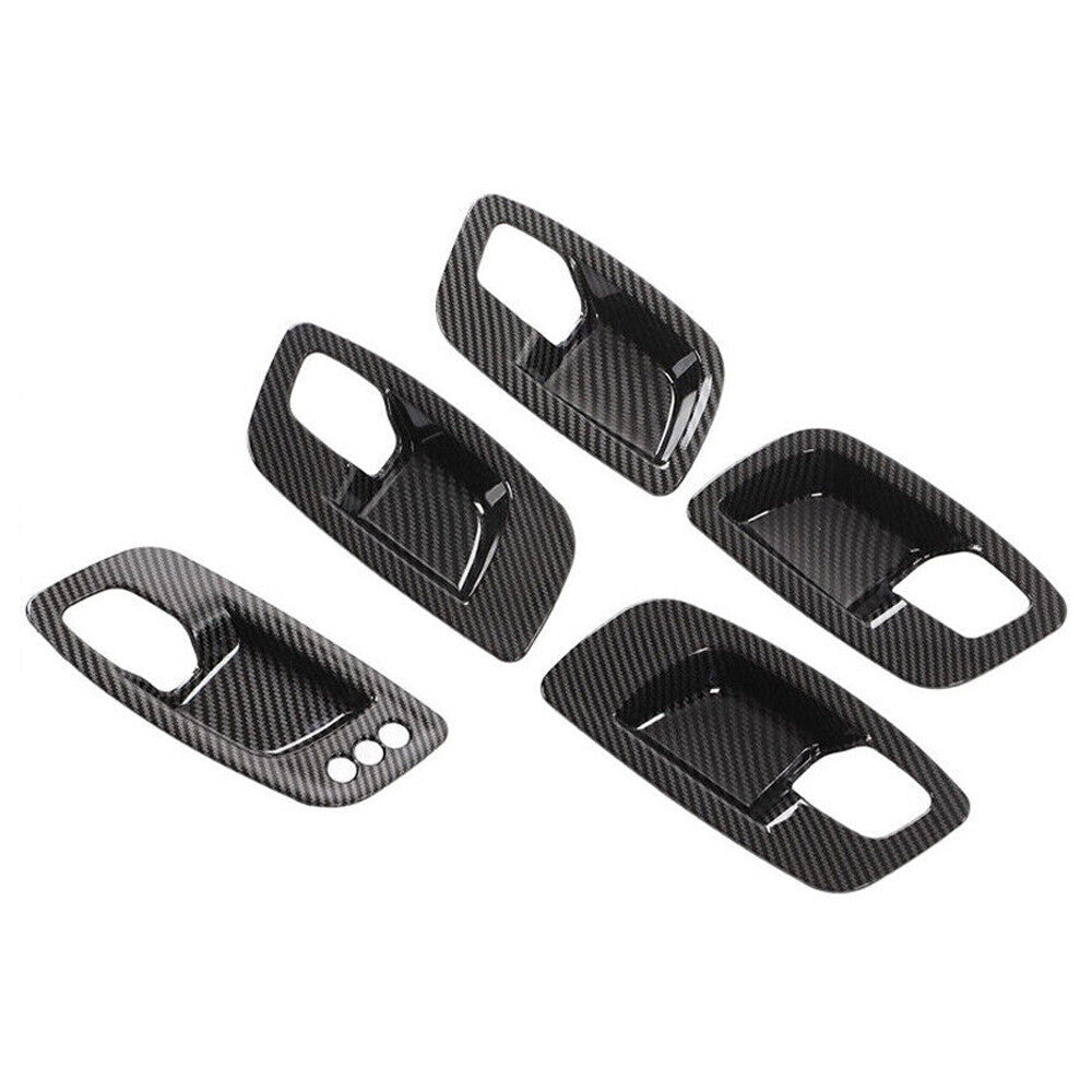 Carbon Fiber interior Door Handle Bowl Trims Cover Fit for Dodge Charger 2011+