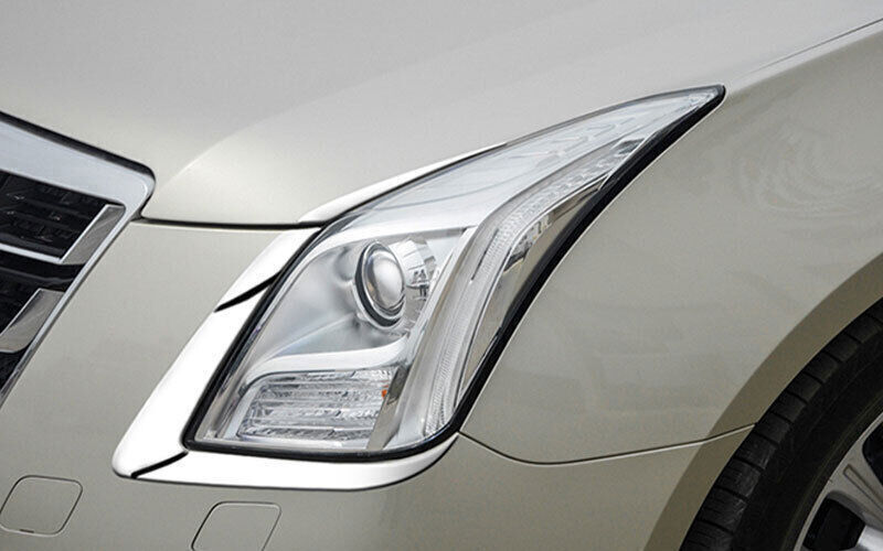 for Cadillac XTS 2013-2017 Chrome S.Steel Front Headlight Lamp Eyebrow Trims 4pc