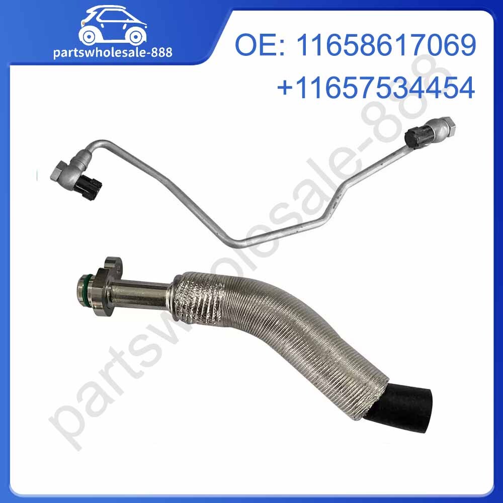 2Pcs Turbo Oil Feed Line Return Line Hose Set for Mini Cooper S R55 ~ R61 1.6L