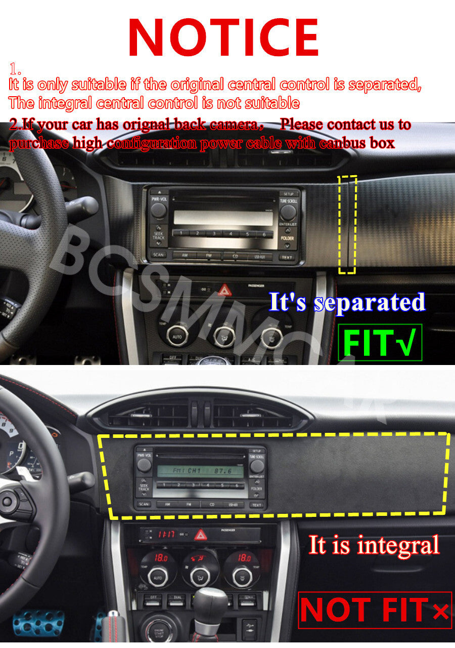 Car Video Player GPS Mirrorlink BT Touch Screen Fit for Toyota 86/GT86 2012-2017