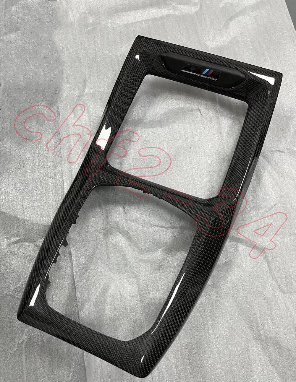 For BWM X3 X4 M40i 2022+ Dry Carbon Fiber Interior Console Gear Shift Panel Trim