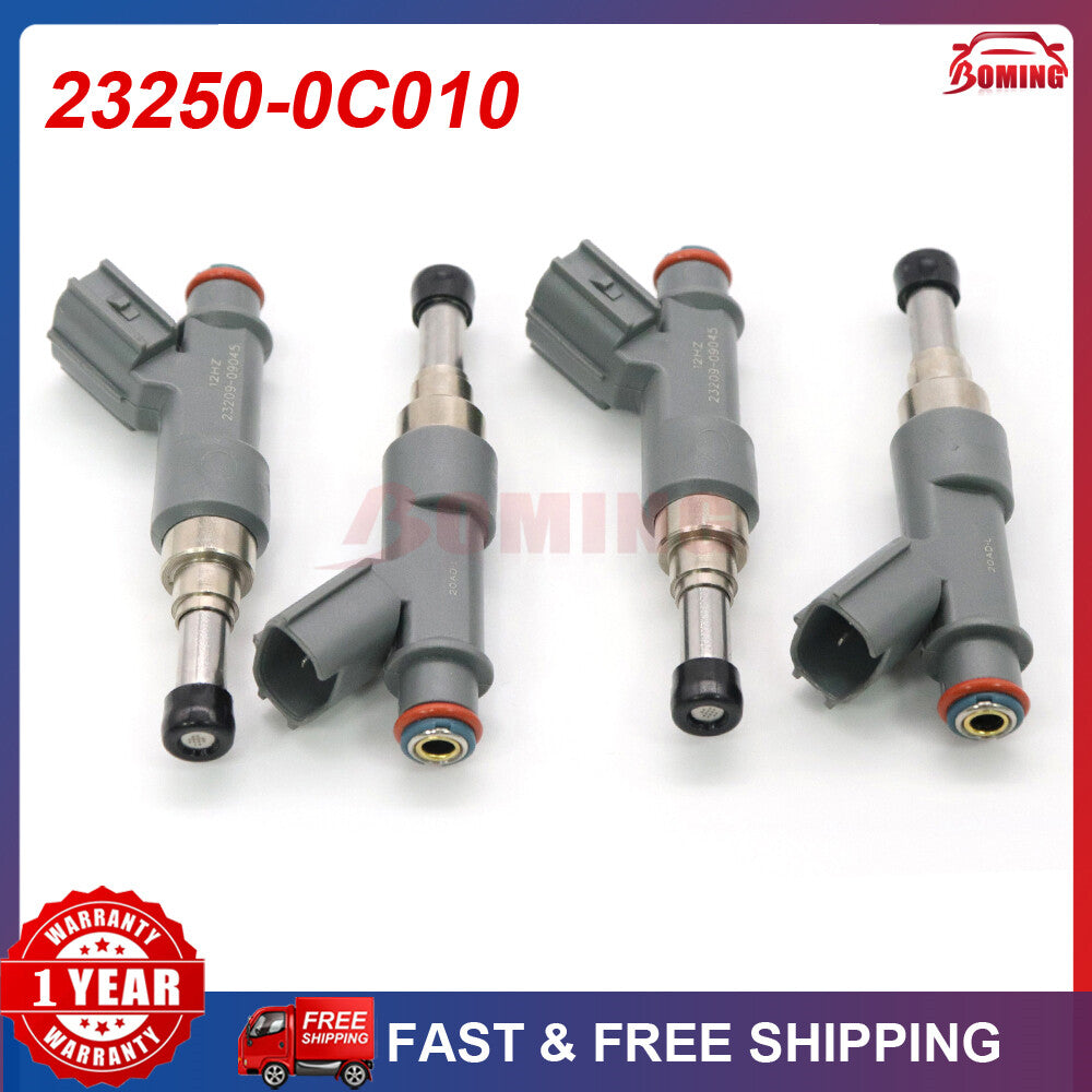 4PCS New 23250-0C010 Fuel Injectors For 2005-16 for Toyota Tacoma 2006-15 Hilux 2.7L