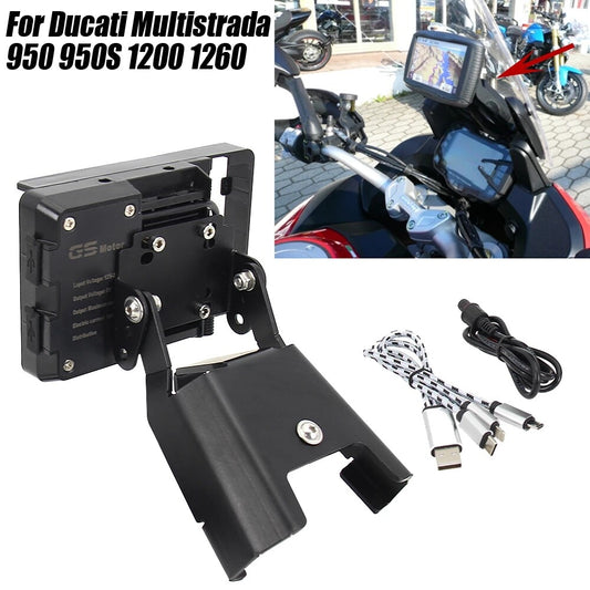 Motorcycle Mobile Phone Stand Holder GPS Bracket for Ducati Multistrada 950 1260