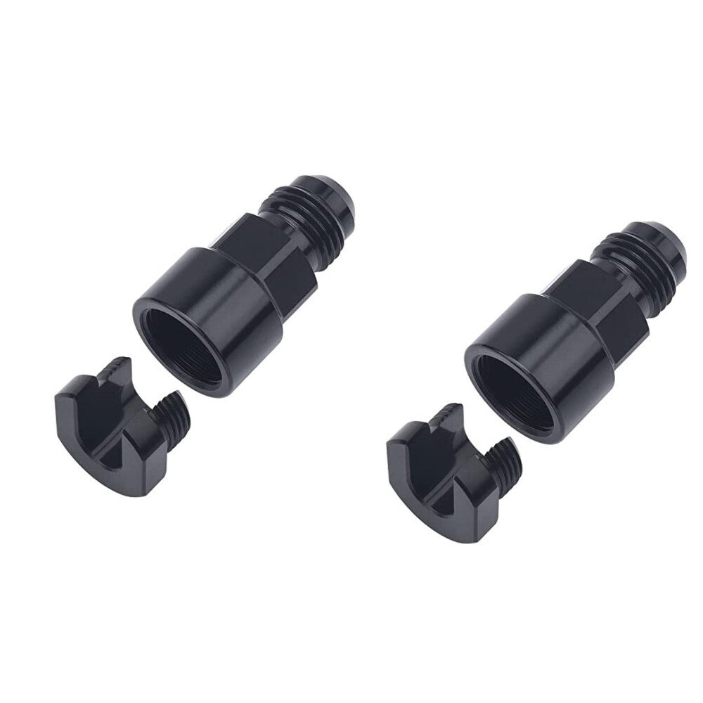 1¡Á8AN male to 3/8 inch quick disconnect female EFI accessory aluminum black aluminum