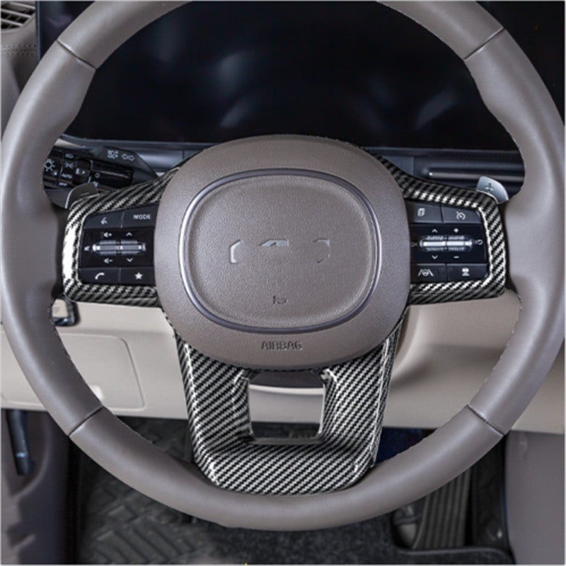 for Kia Sorento 2021-2023 Carbon Fiber Car Steering Wheel Frame Trim Decor Cover