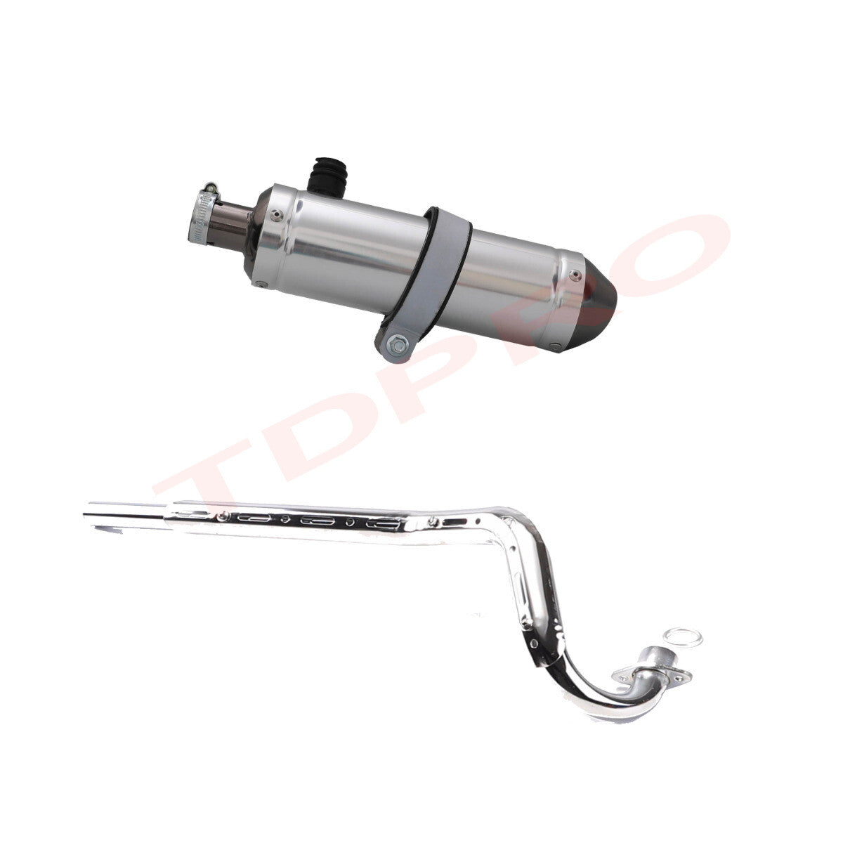 28mm Exhaust Muffler Pipe Kit for Pit-Type Off-Road Bikes and All-Terrain Vehicles CRF50 SSR 110 125CC 140CC Apollo