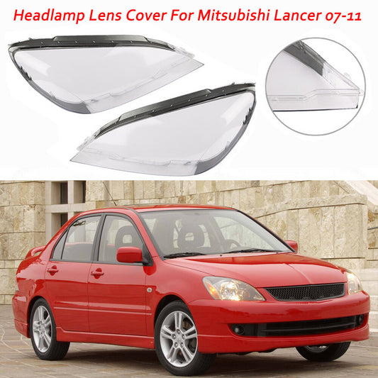 Pair of lens lamp covers/headlamp protective covers, transparent lamp covers suitable for Mitsubishi Lancer 04-07