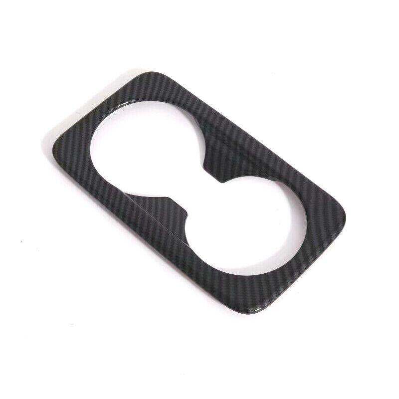 Carbon Fiber Rear Water Cup Holder Cover Trim for Kia K3 Forte Cerato 2019-2022