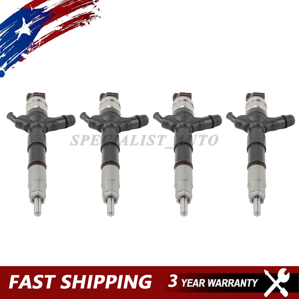 4x for Toyota Hilux Fortuner 1KD-FTV 23670-09330 Fuel Injector 095000-8290