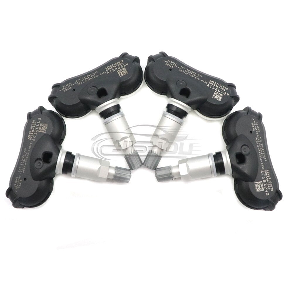 4-pack of new TPMS tire pressure monitoring sensors for Toyota for Sienna Tundra 42607-0C070