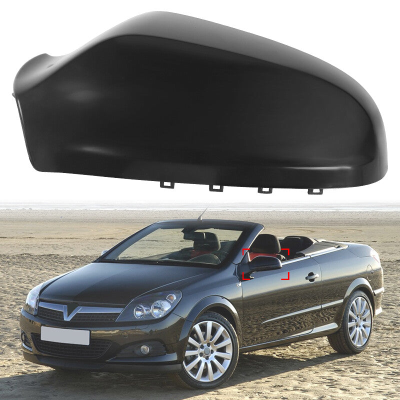 Door Wing Mirror Cover Cap Black Left Driver for Opel for Vauxhall Astra H 2004-2009