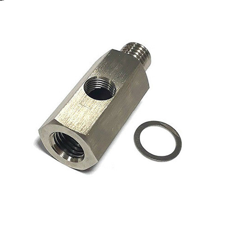 Oil Pressure Sensor Tee Adapter M12 x 1.5 to 1/8NPT Turbo Supply Feed Line Gauge