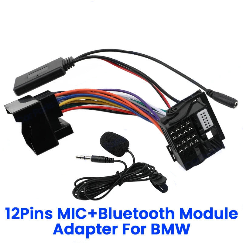 Car Bluetooth 5.0 AUX Audio Sound Handsfree MIC Cable Adapter for BMW E60 E63 E6