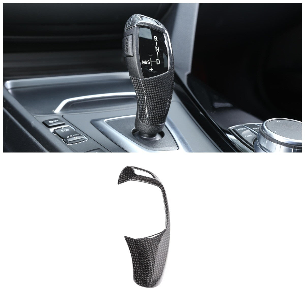 4-Piece Carbon Fiber Pattern Glass Lift Switch Decor for Toyota Tundra 2014-21 USA