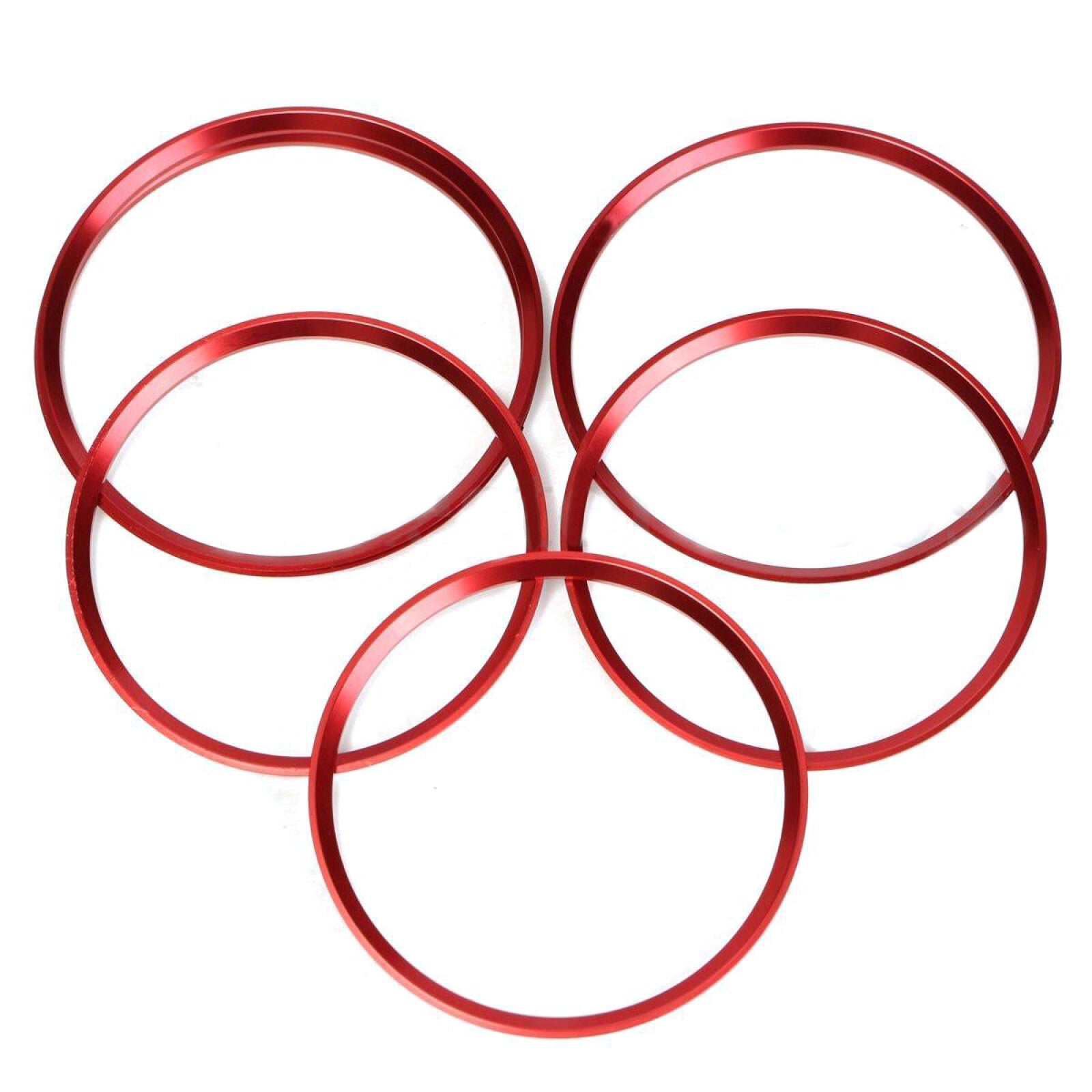 5Pack Red Air Vent Outlet Ring Cover Trim for Benz A/B/CLA/GLA Class 180 200 220
