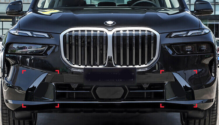 4Gloss Black Front Bumper Nostril Guard Molding Cover Trim for BMW X7 2023-2024
