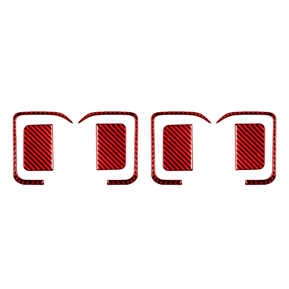 8pcs Red Carbon Fiber Door Handle Cover Trim For Silverado for GMC for SIERRA 2014-2018