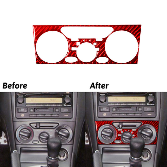 Red Carbon Fiber Center Climate Control Panel Trim for Toyota Celica 2001-2005