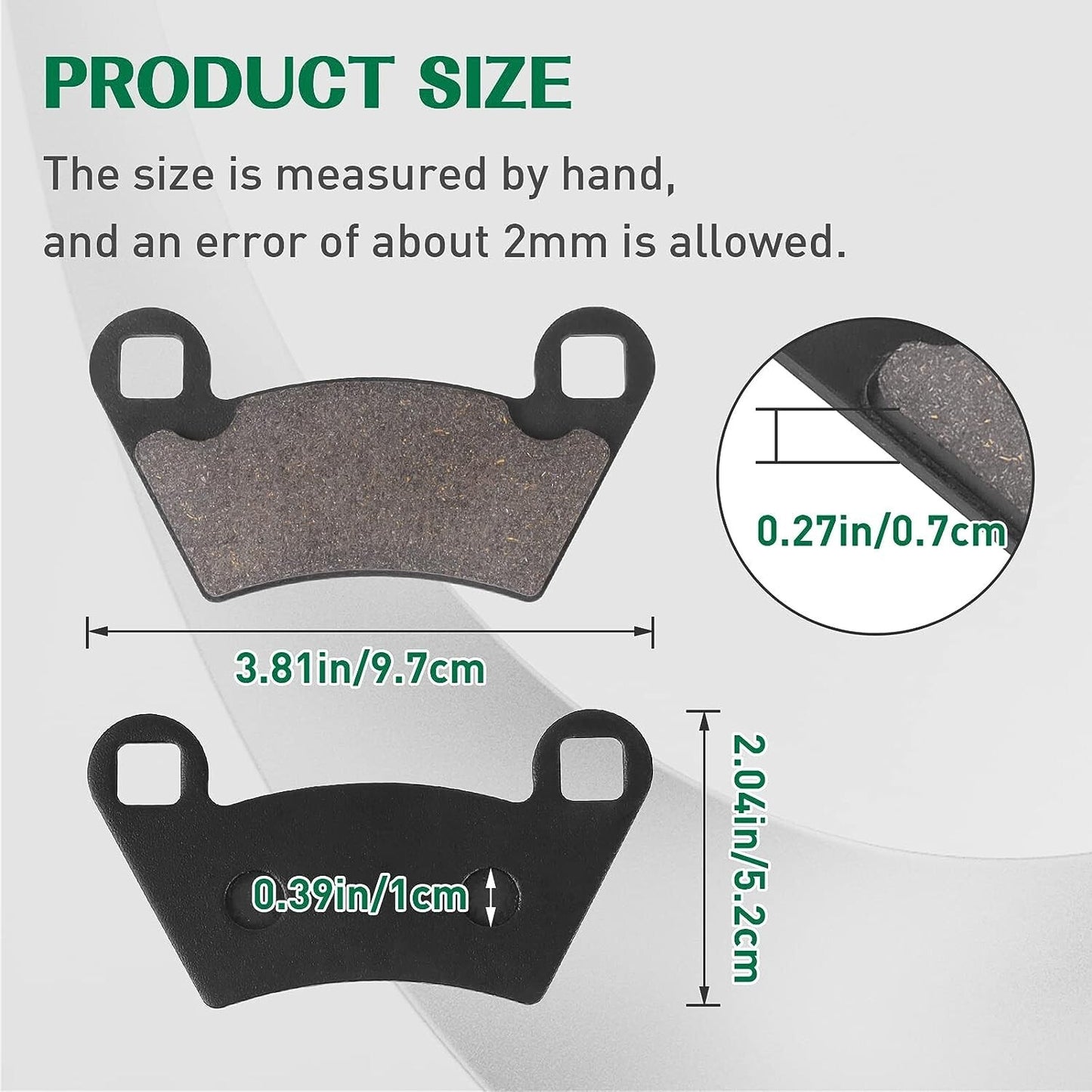 Brake Pads for Polaris Ranger 400 425 500 570 700 800 TM ETX 1910514 1910672