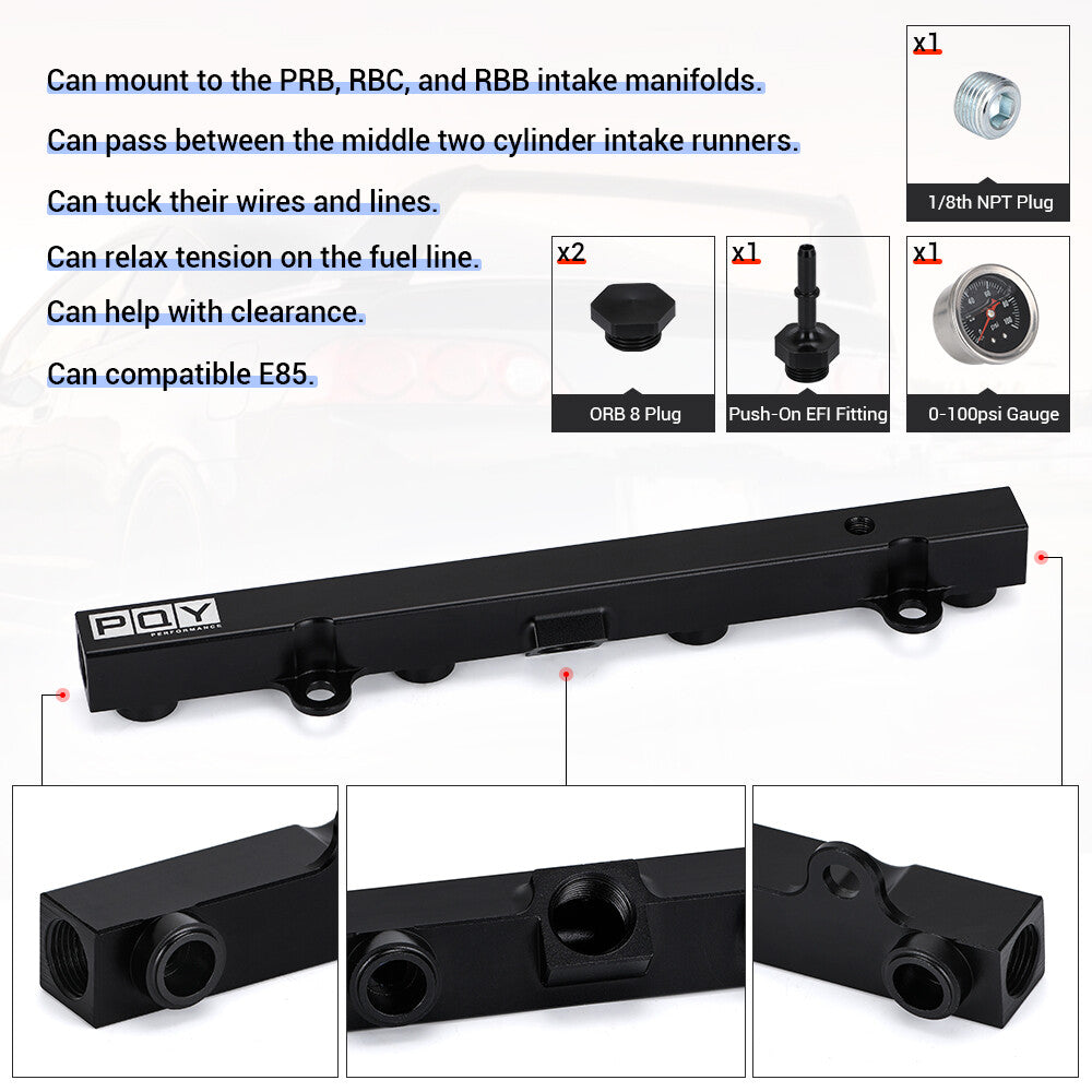 Aluminum Fuel Rail for Honda for Civic for Acura K Series RSX K20 K24 K20a2 K20z3 K24a2
