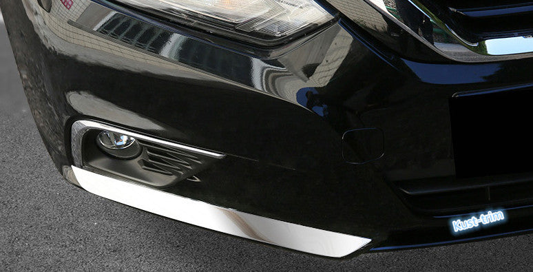 2Pcs for Nissan Altima 2016-2018 Chrome Front Bumper Bottom Protector Cover Trim