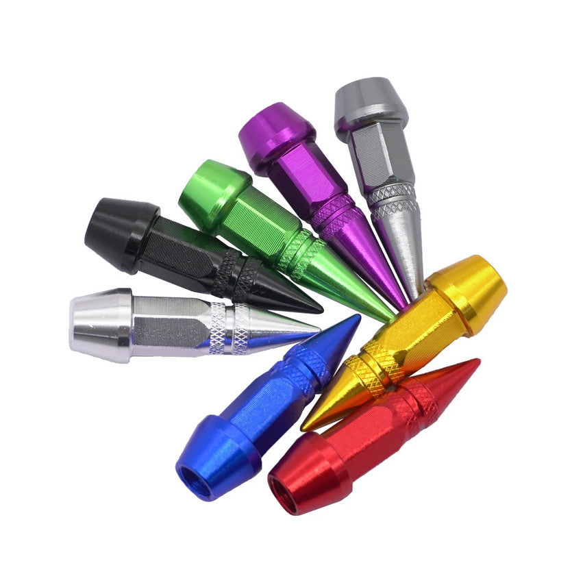 4-piece car tire valve cover rod air dust cover dustproof white crown for Mercedes-Benz