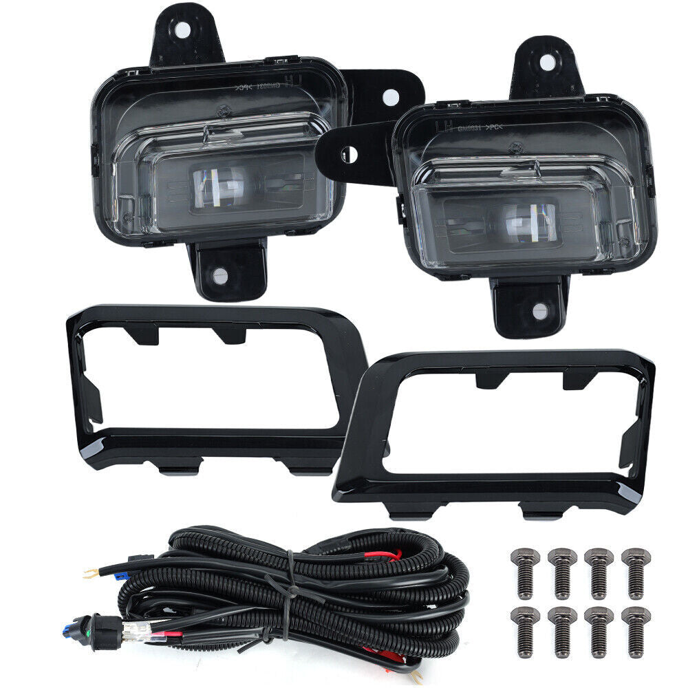 LED Front Fog Light Driving Lamp With Cover Wire for GMC for Sierra 1500 2022-2024