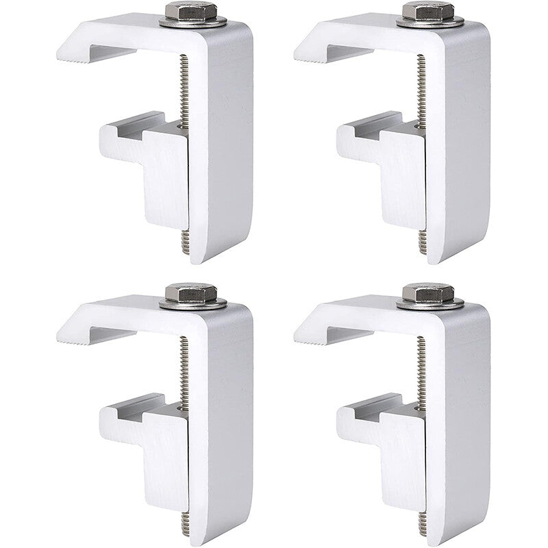 4-Piece for Toyota Tacoma/Tundra Truck Hat/Camping Shell Mounting Clips in Silver